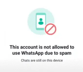 This account is not allowed to use WhatsApp