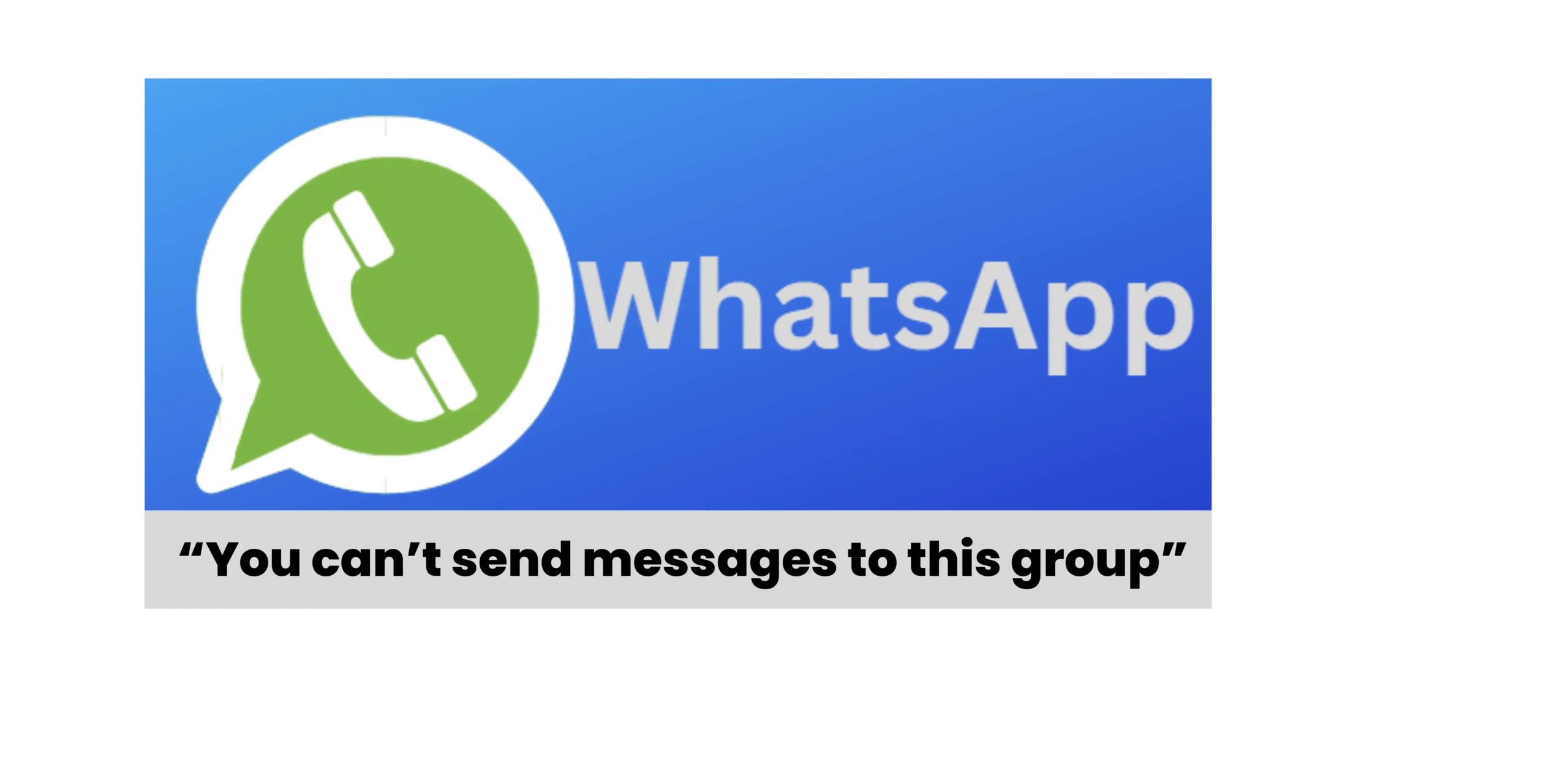 WhatsApp group message error